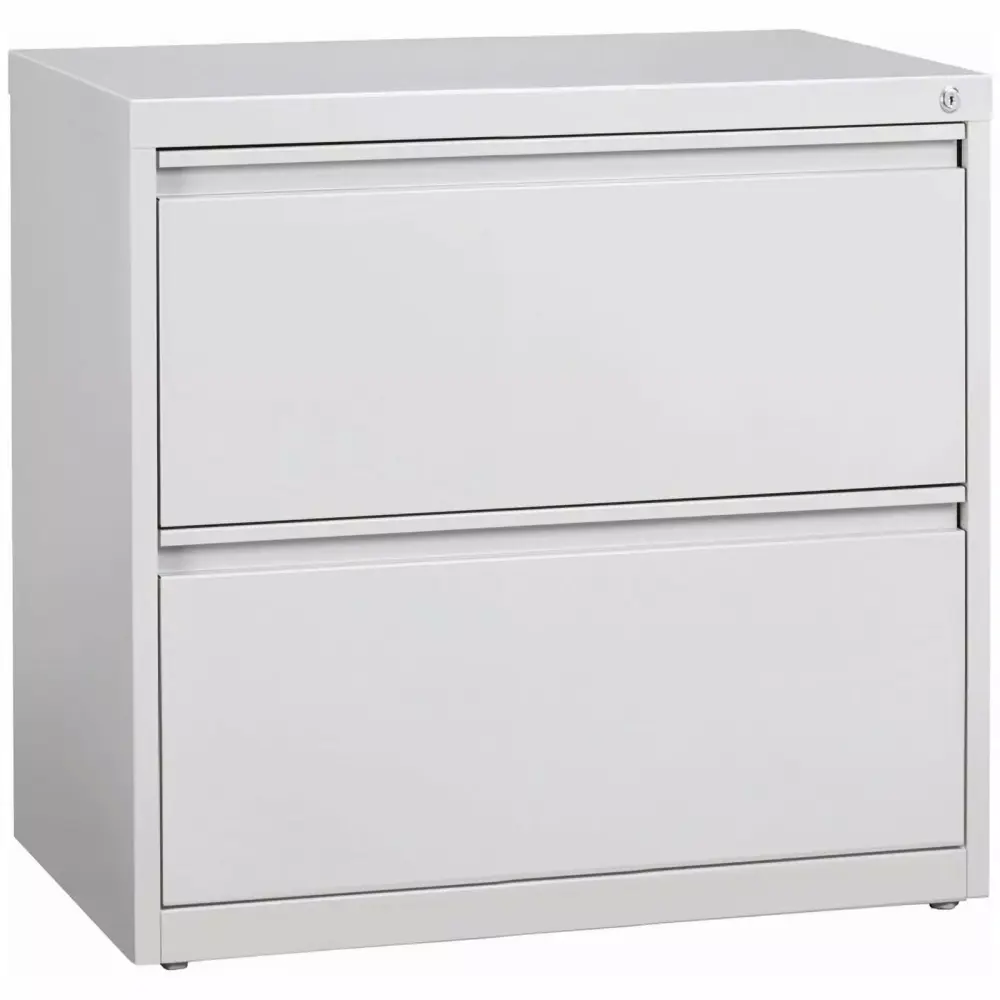 Scranton & Co 2-Drawer Modern Metal Lateral File Cabinet Light Gray