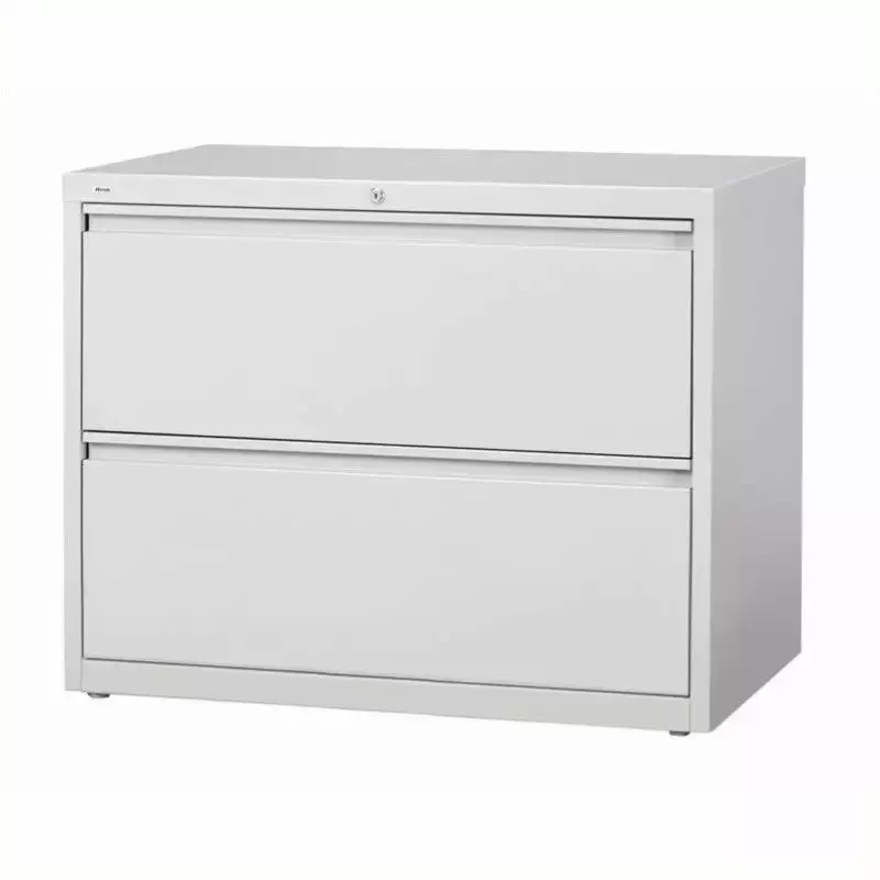 Scranton & Co 2-Drawer Modern Metal Lateral File Cabinet Light Gray