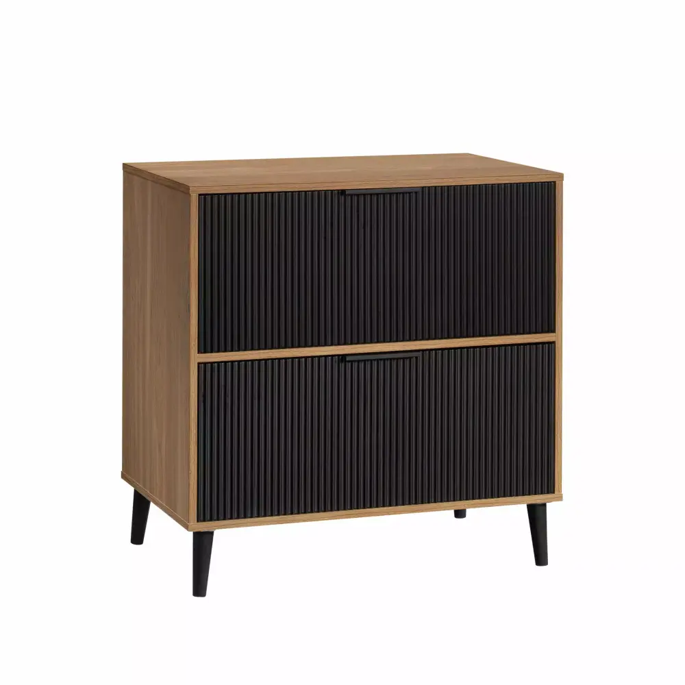 Sauder Ambleside Modern Lateral File Cabinet Serene Walnut Finish