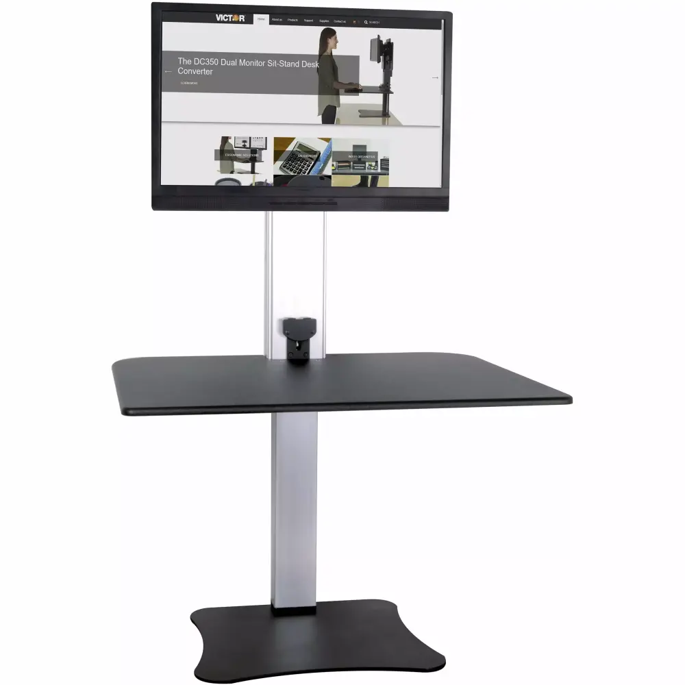 Victor Technology DC400 High Rise Electric Single Monitor Standing Desk Workstation