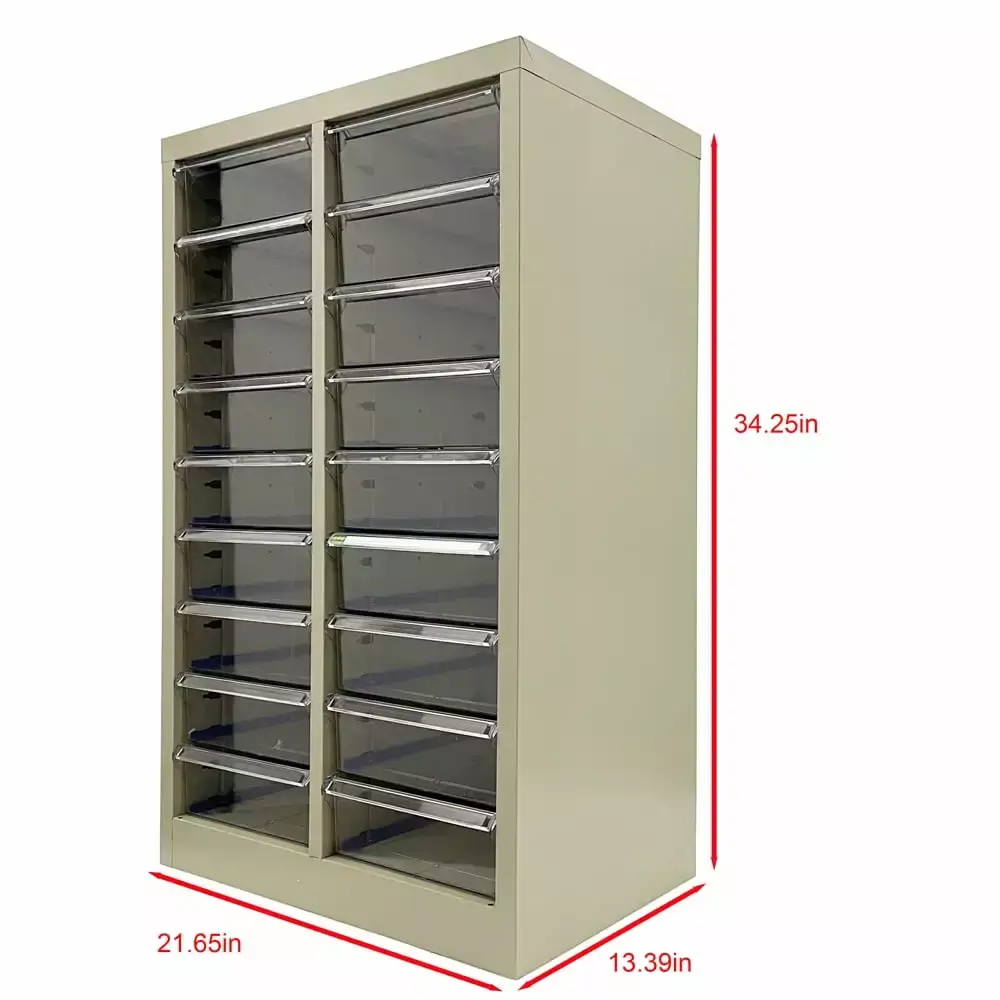 INTSUPERMAI Multipurpose Office Cabinet 18 Drawers Steel File Storage Cabinet