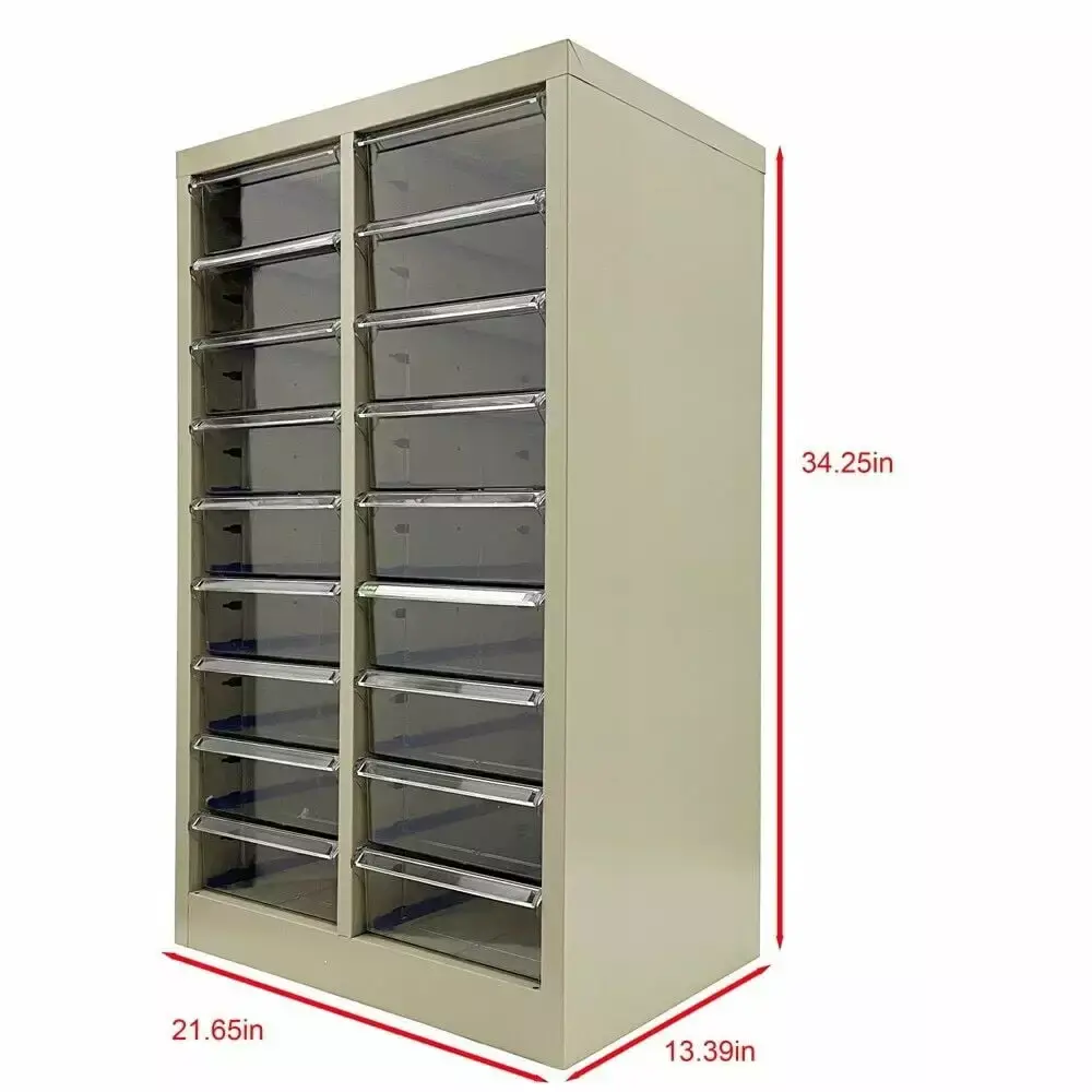 PreAsion Office Metal File Cabinet 18 Medium Drawers Document Storage