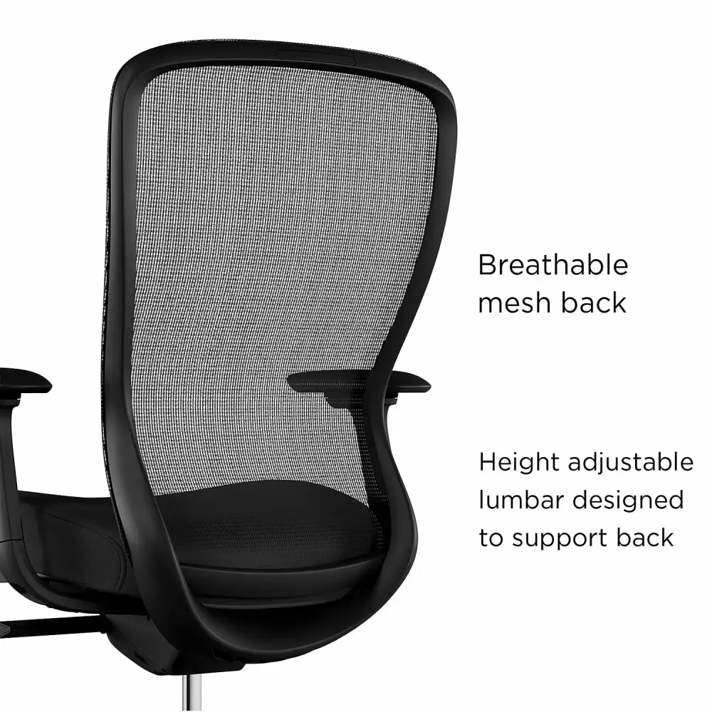 Union & Scale Workplace2.0 Ayalon Mesh Back Fabric Task Chair Black 2-Pack UN51505-CCVS WorkLife Brands