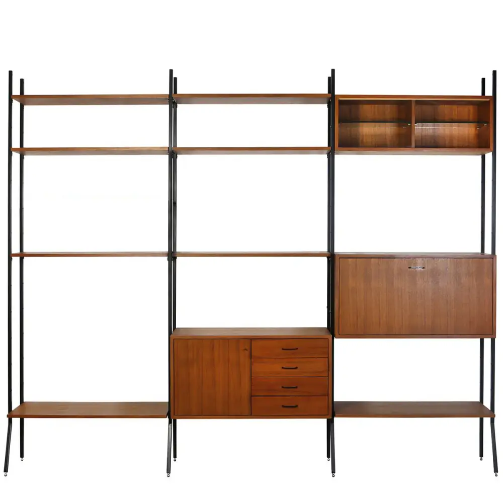 Vintage Shelving Unit Extension - Teakwood - 278x230cm