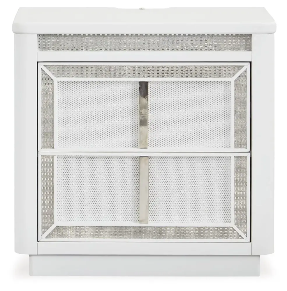 Chalanna - Two Drawer Night Stand - Alabaster