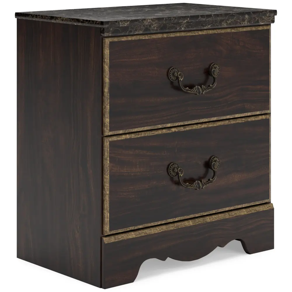 Diamond Modern Furniture Exclusive Design Glosmount 2-Drawer Nightstand B1055-92