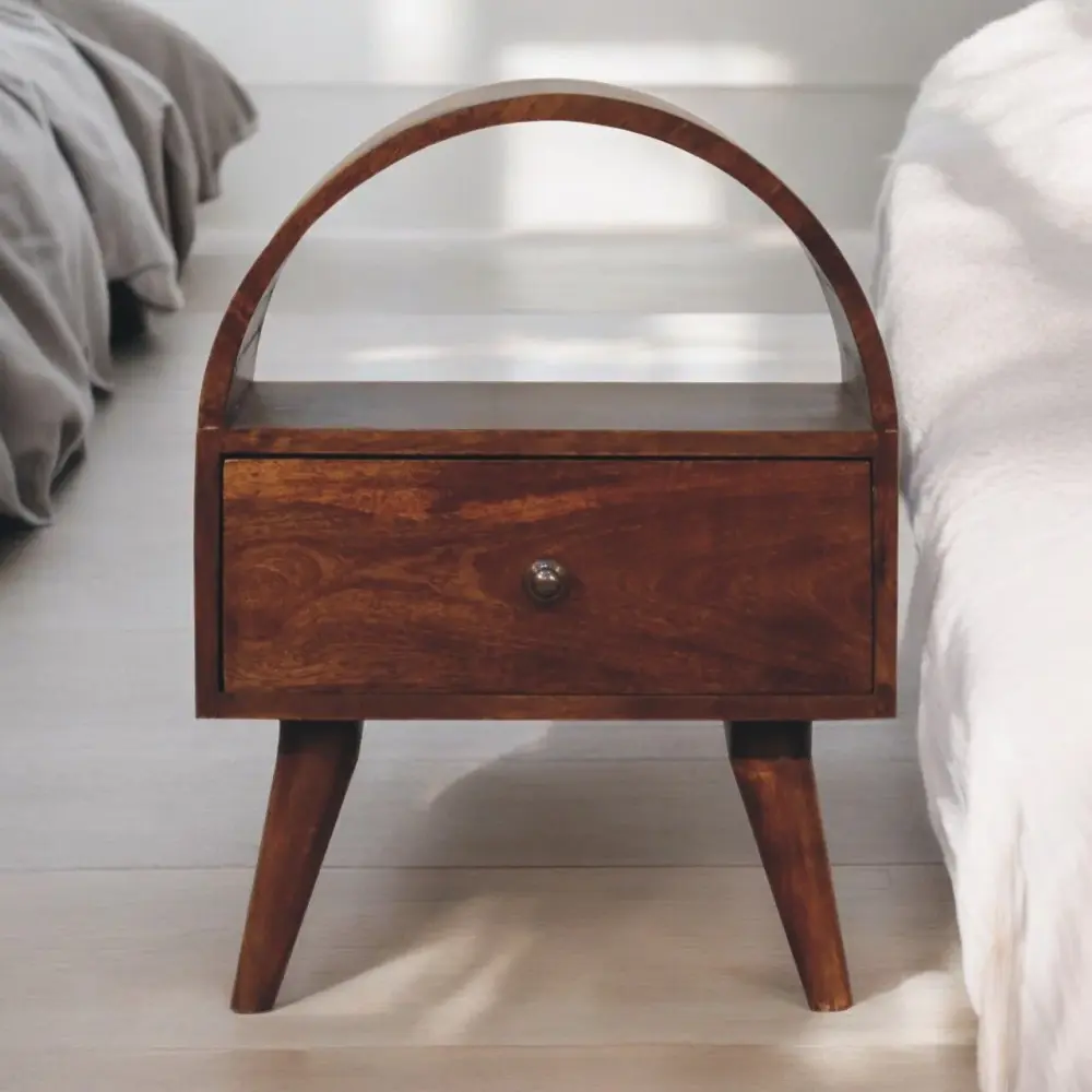 Dome Bedside Table - Espresso