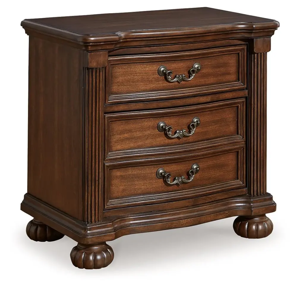 Lavinton - Three Drawer Night Stand - Taupe King Size