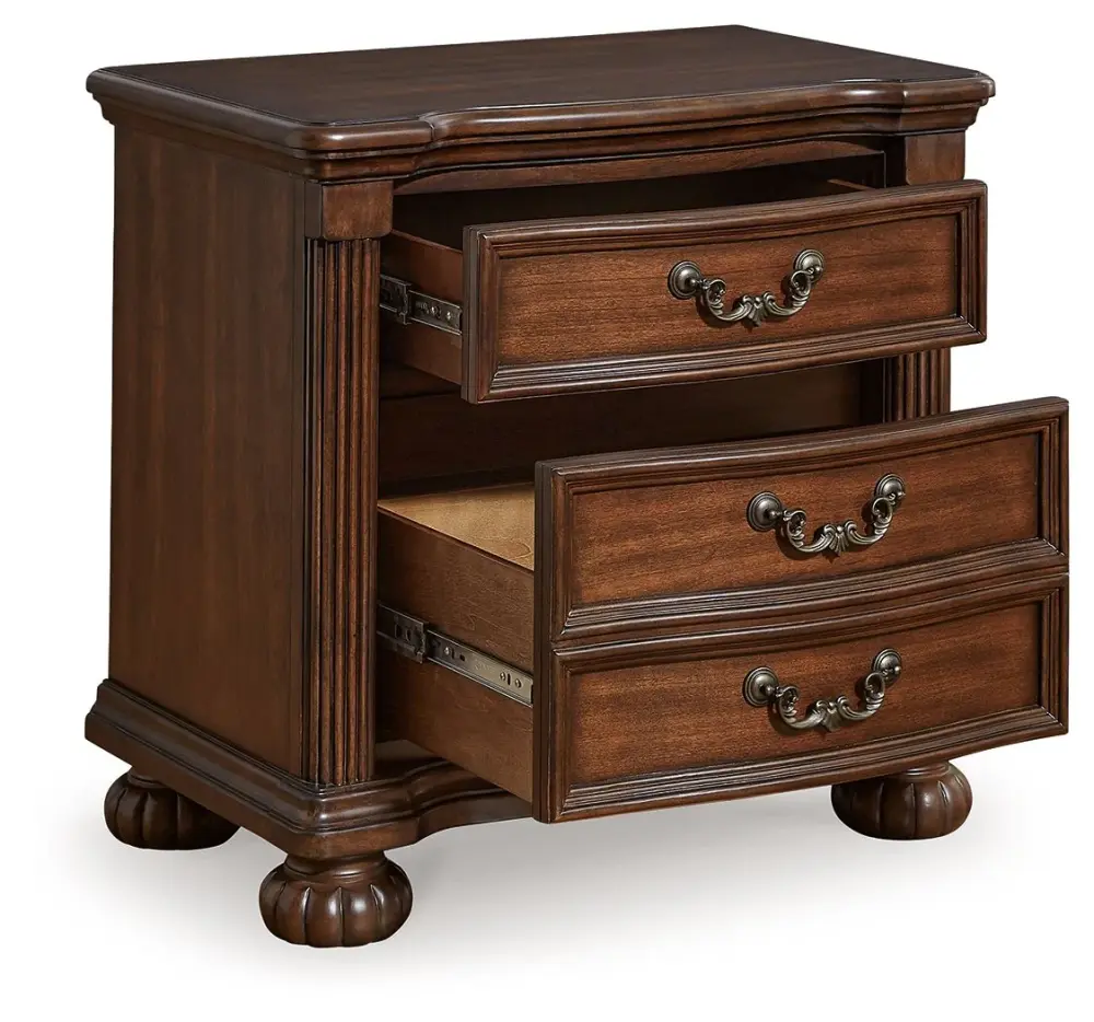 Lavinton - Three Drawer Night Stand - Taupe King Size