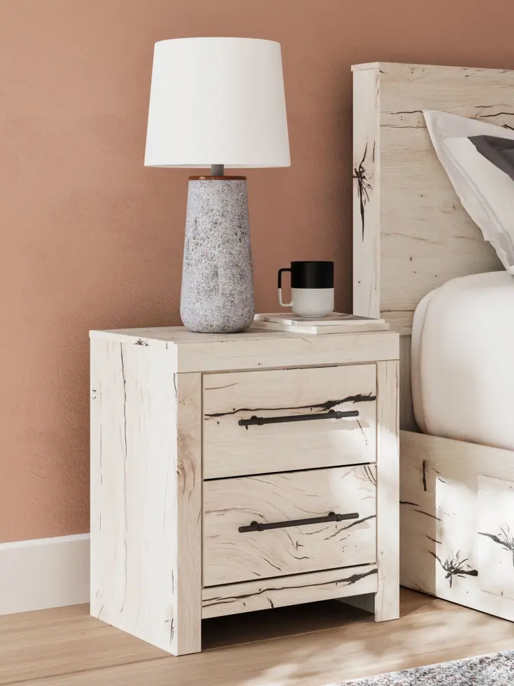 Lawroy - Two Drawer Night Stand - Airy Natural King Size