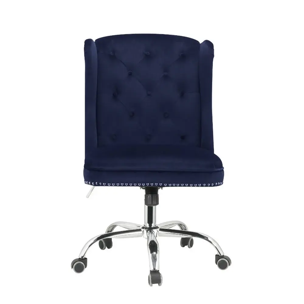 Jamesia - Office Chair - Midnight Blue Plush Cable Management