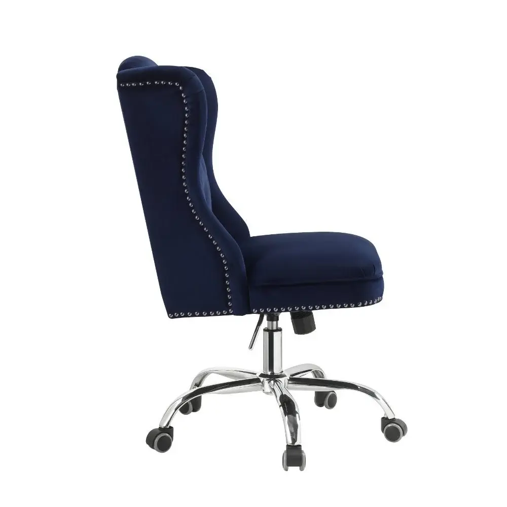 Jamesia - Office Chair - Midnight Blue Plush Cable Management
