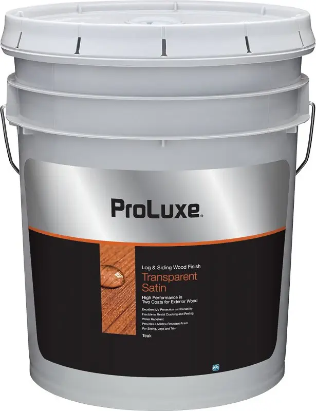 PPG Proluxe Cetol SIK42085/05 Log and Siding Wood Finish, Satin, Teakwood, Liquid, 5 gal, Pail