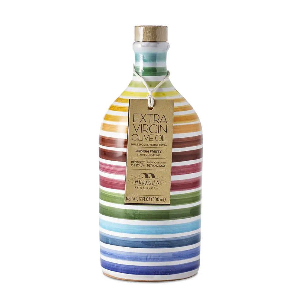 Rainbow Extra Virgin Olive Oil Frantoio Muraglia, Striped Kaleidoscopic