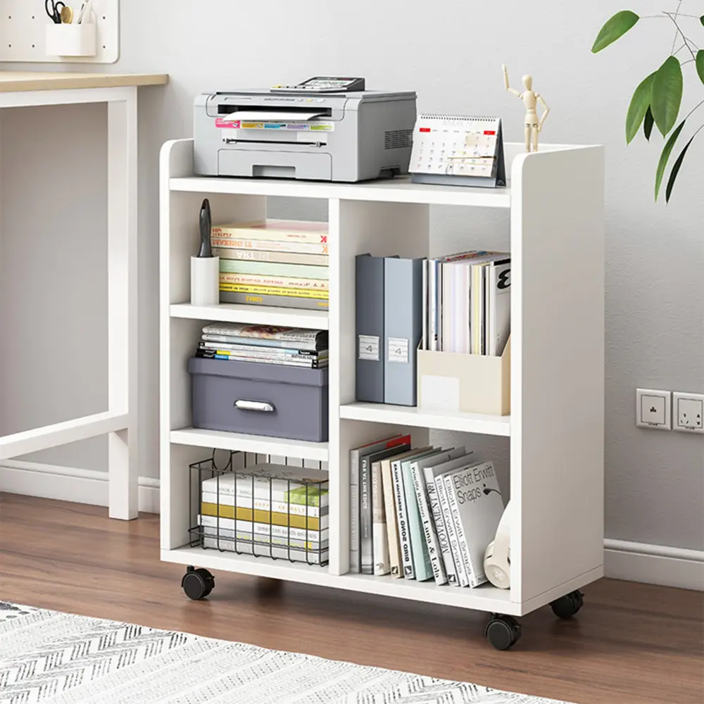 AOJA 360 Degree Pulley File Cabinet Multi Compartments Open Storage Shelf