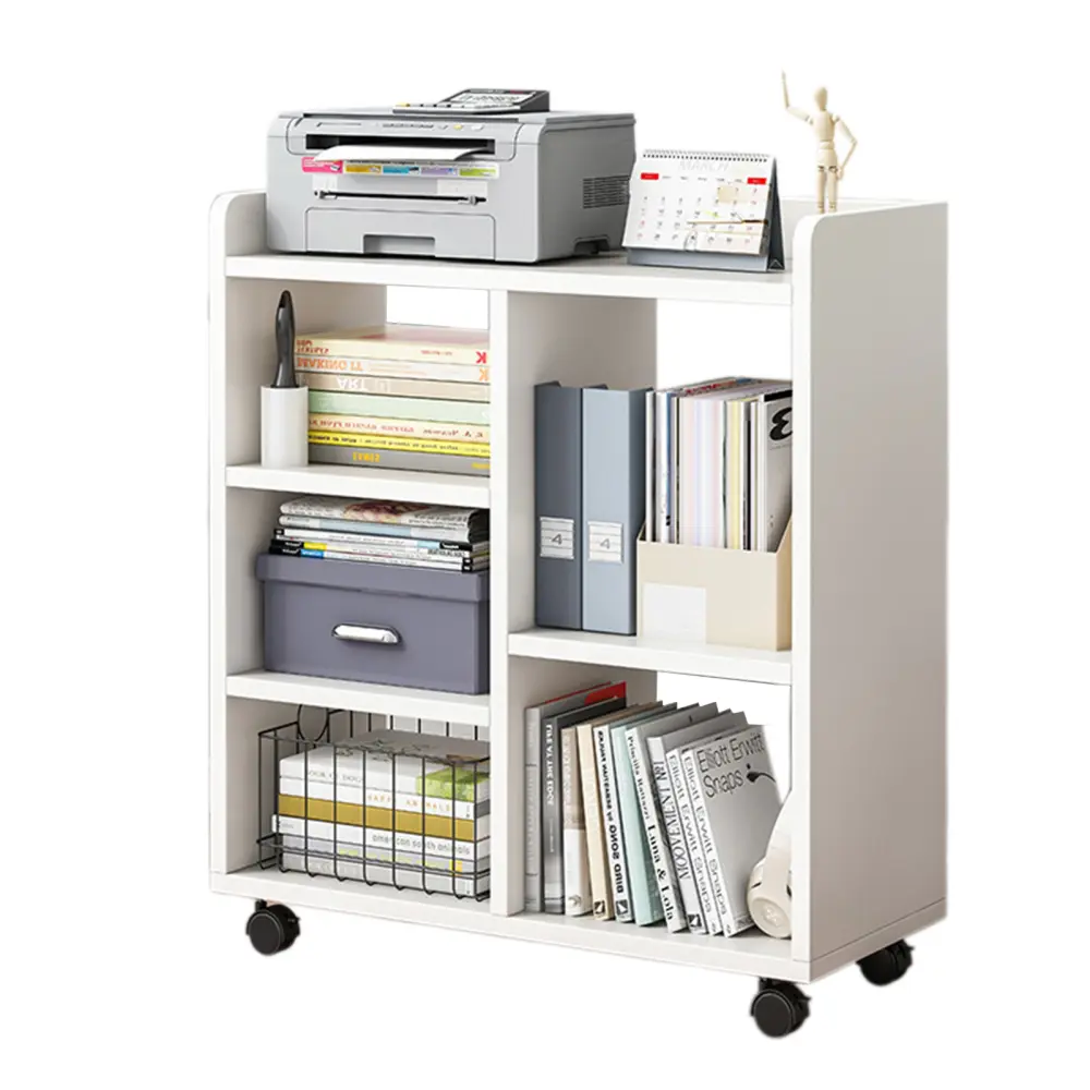 AQSQ 360 Degree Pulley File Cabinet Multi Compartment Shelf