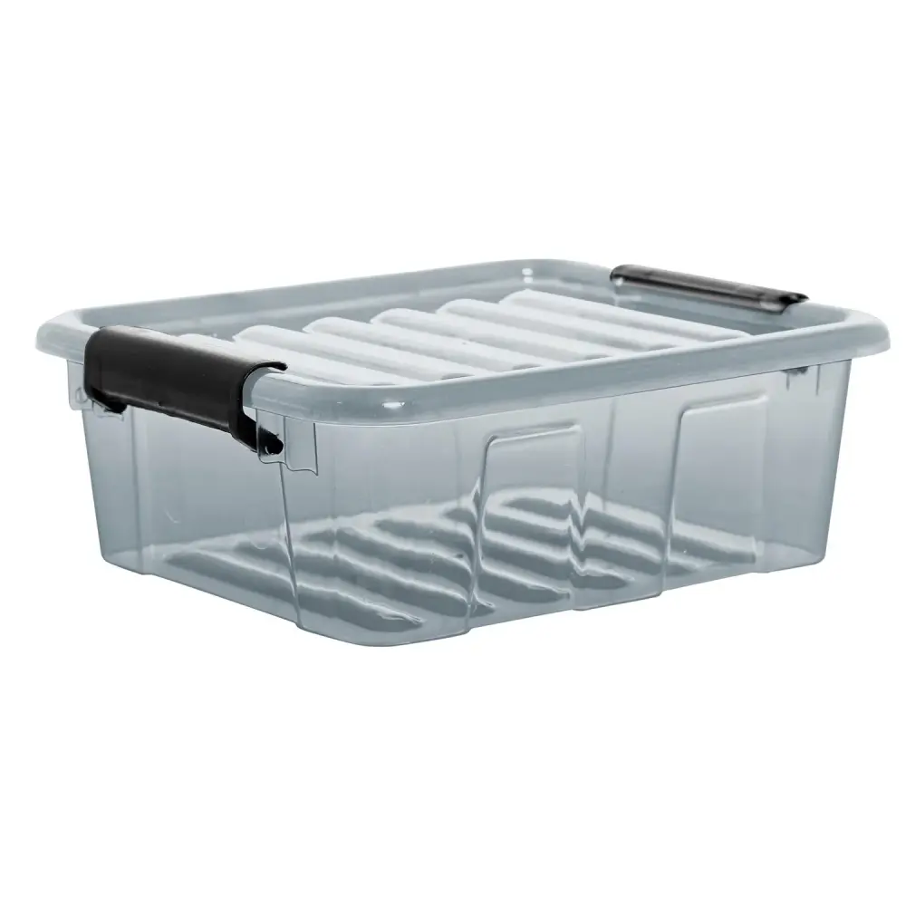 Bin lid Plast Team Home Box 1.6L see-through grey