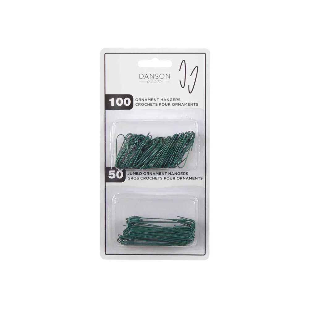 Forest Metal Wire Ornament Hooks, 150 Pieces