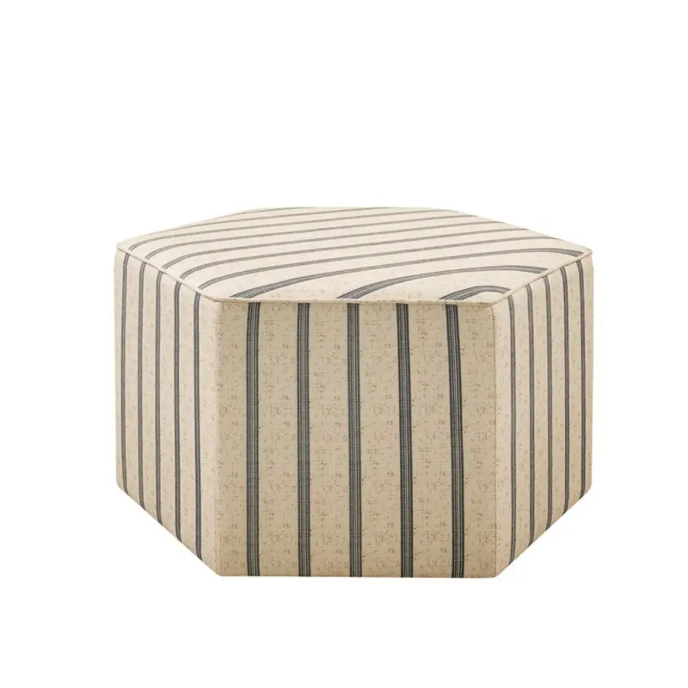 Accent Ottoman Imprinted Stripe