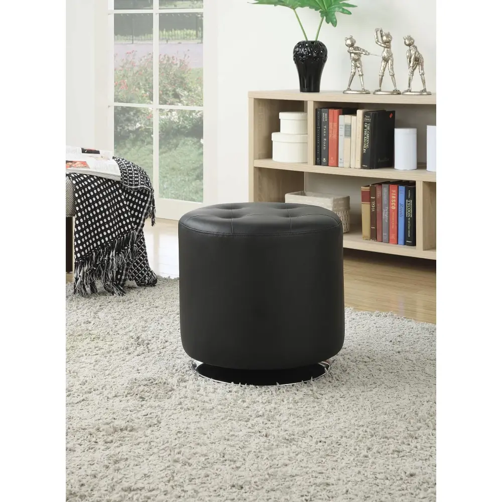 Diamond Modern Furniture COA Leather Look Ottoman 500556