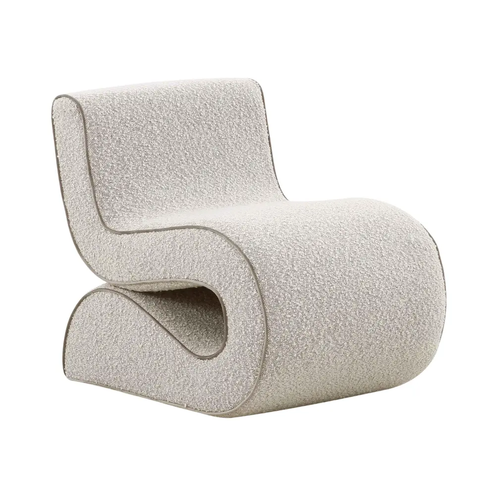Senna Speckled Grey Boucle Accent Chair - UK