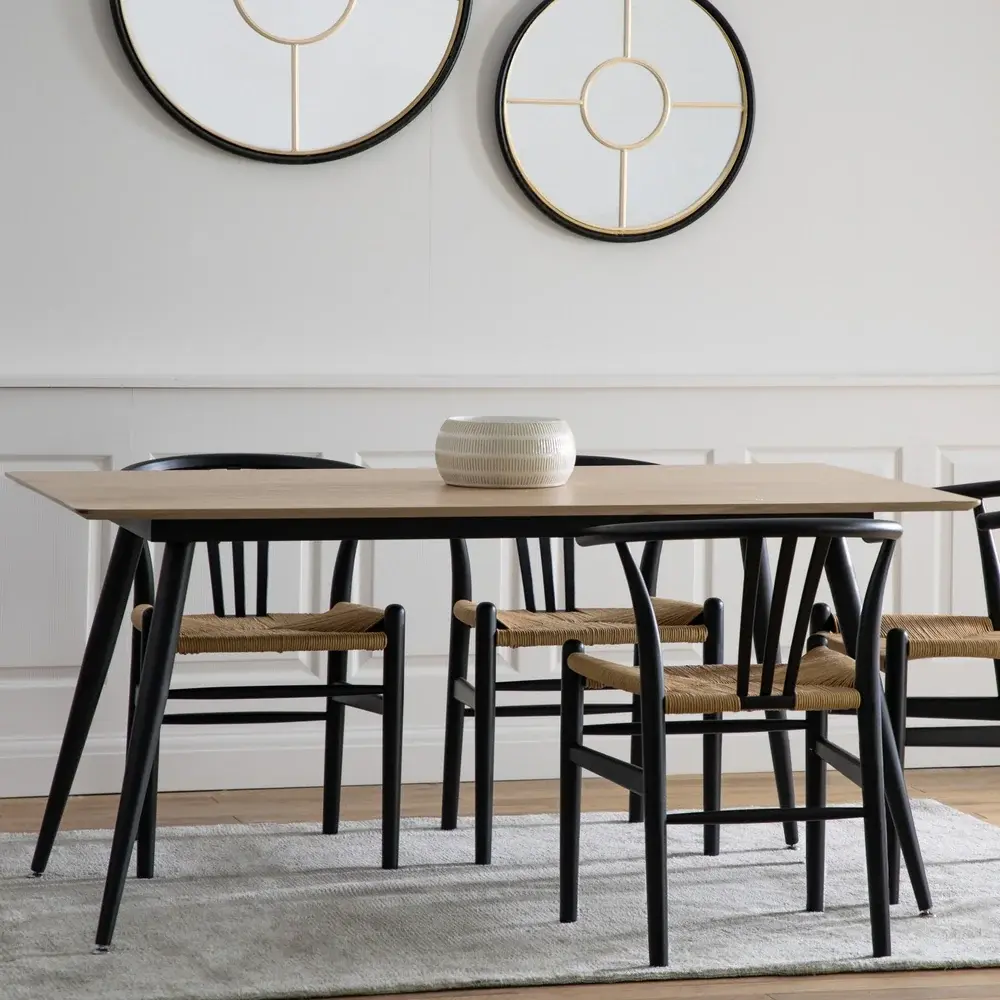 Space-Saving Corner Aston Dining Table - Oak
