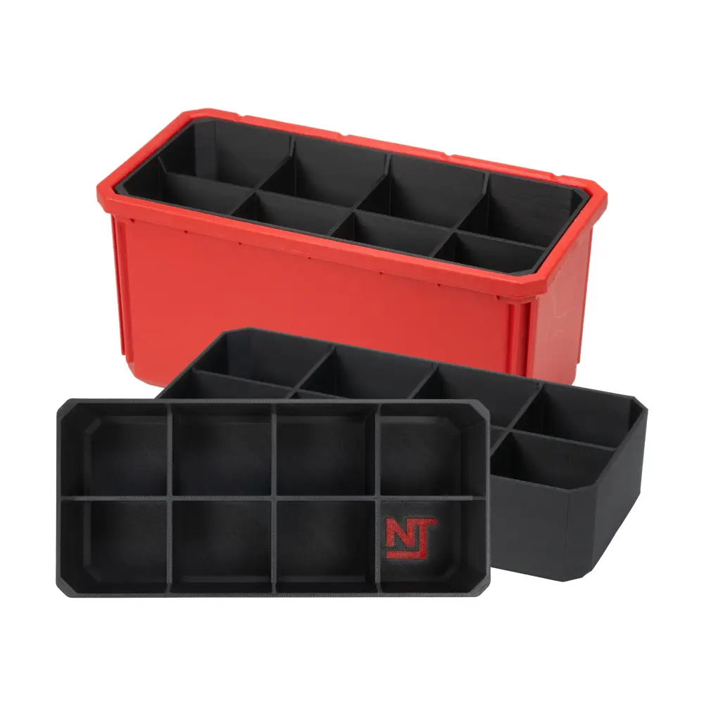 Heavy-Duty Commercial Stacking Divider Bins Generous Milwaukee PACKOUT Organizer