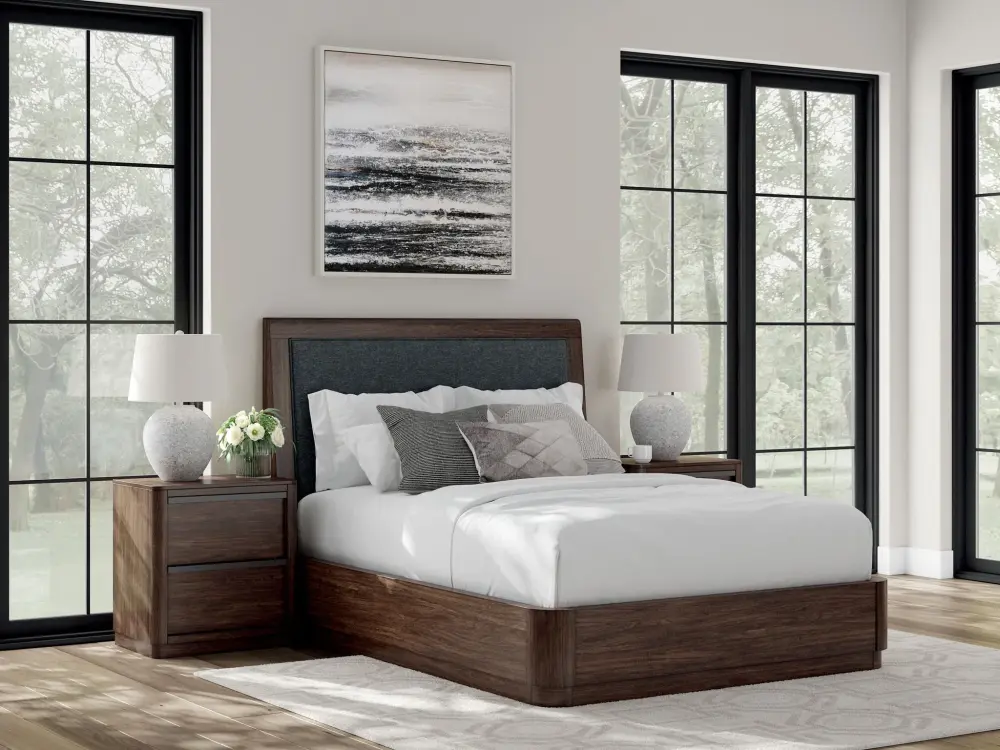 Dilenno - Upholstered Panel Bed USB Charging Station
