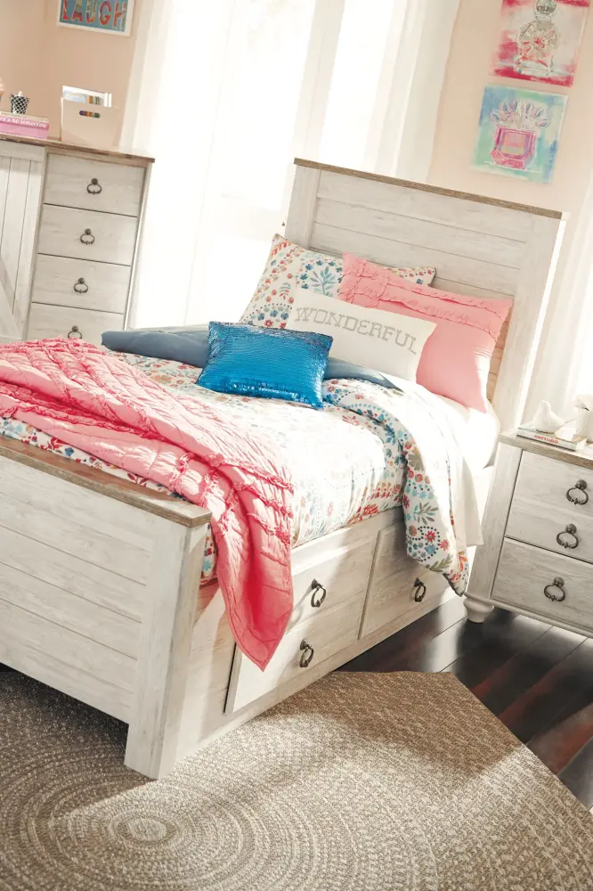 Willowton - Headboard 6 Drawers