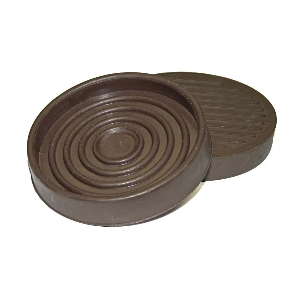 2-15/16'' Nonskid Square Rubber Cups, twin-pack