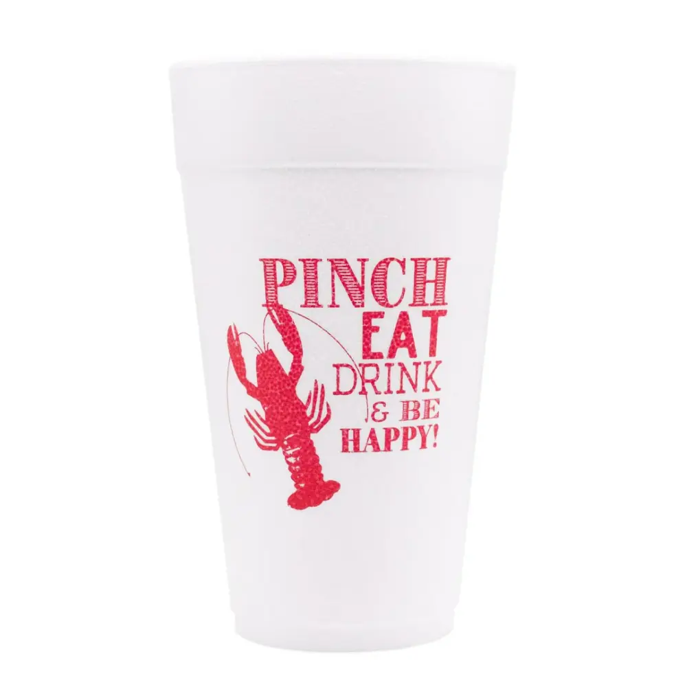 CRAWFISH BOIL STYROFOAM CUPS Eco-Friendly Compostable