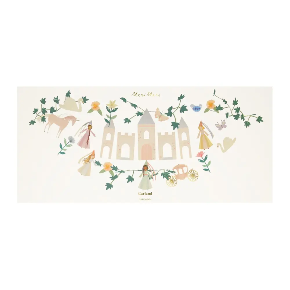 Princess Party Garland Gold & Black