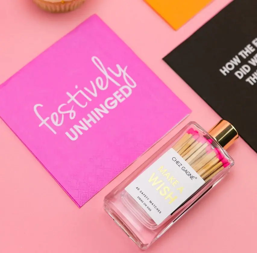 Festively Unhinged - Cocktail Napkins Disposable Paper