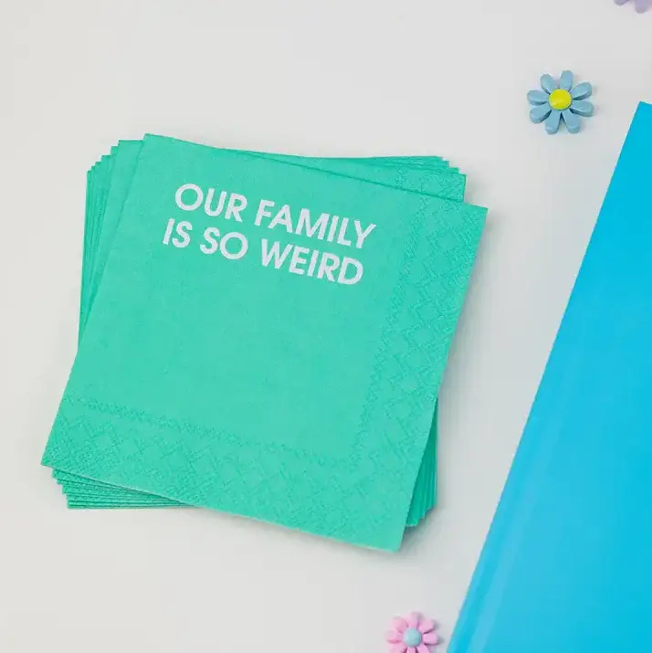 Glitter Edge Our Family Is So Weird - Cocktail Napkins