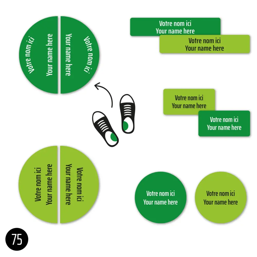 Peel And Stick Name Labels Mini - Olive