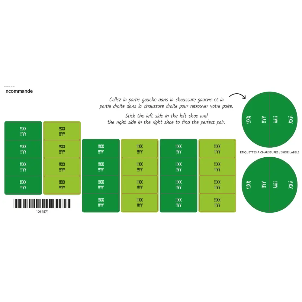 Peel And Stick Name Labels Mini - Olive