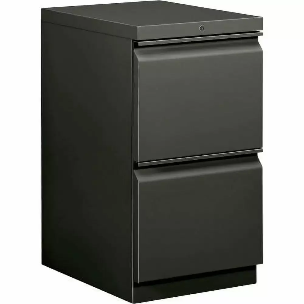 HON Brigade Mobile Pedestal 2-Drawer 15 x 19.9 x 28 Inches Letter File Security Lock Charcoal Recycled
