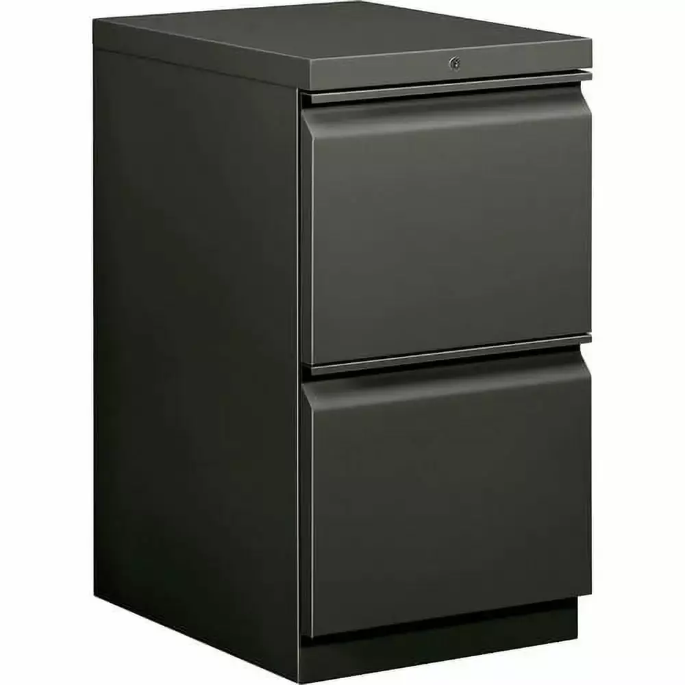 HON Brigade Mobile Pedestal 2-Drawer 15 x 19.9 x 28 Inches Letter File Security Lock Charcoal Recycled