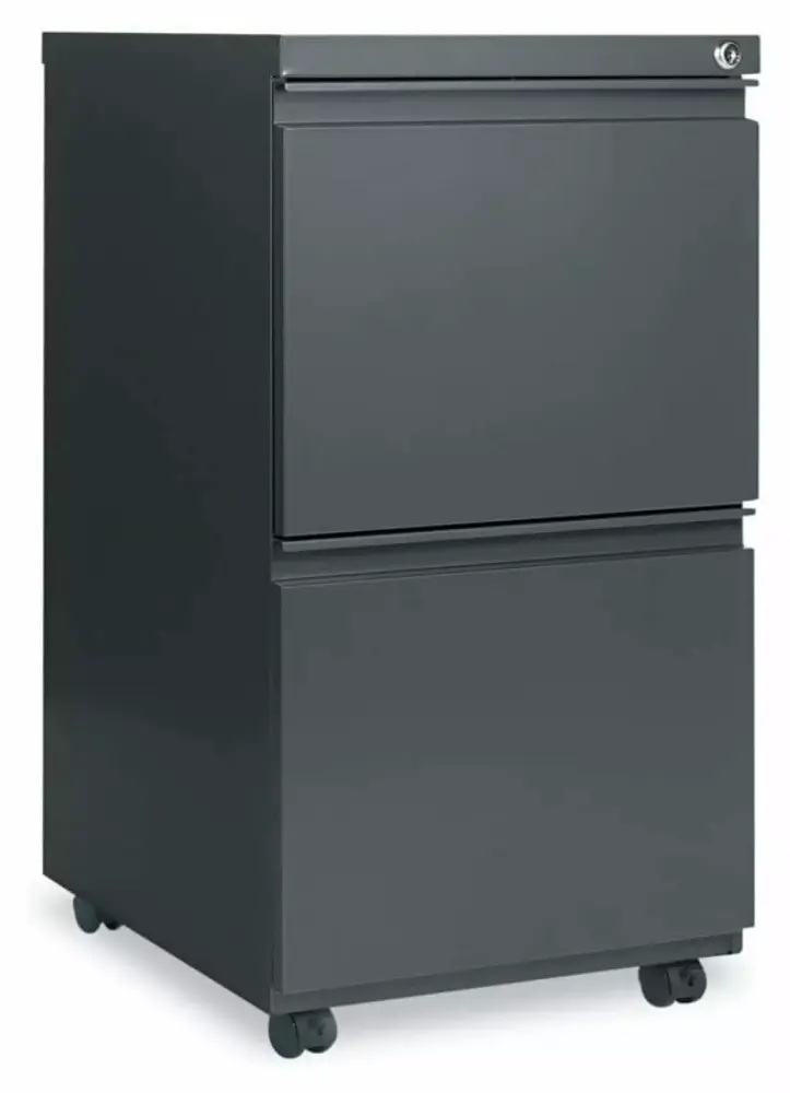 Jadona 2-Drawer File Pedestal Full-Length Pull Charcoal 14.96x19.29x27.75 Inches