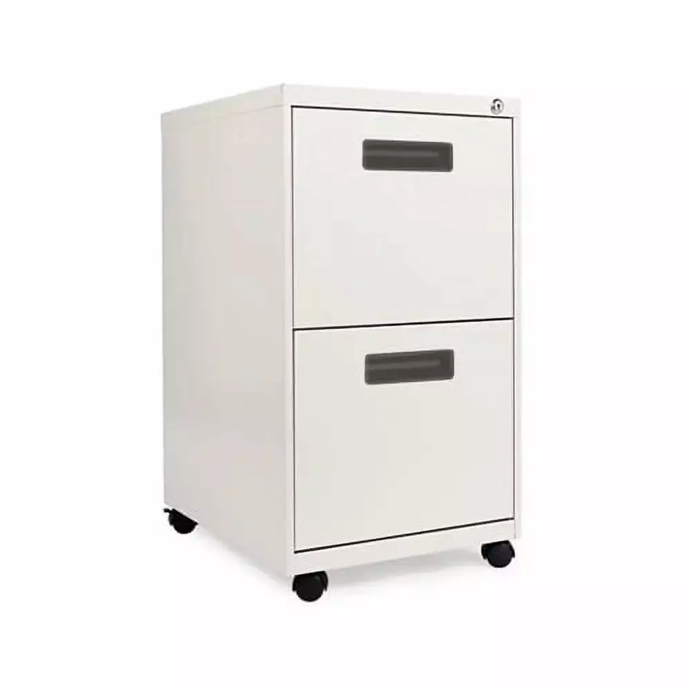 Alera Two Drawer Metal Pedestal File Light Gray 14.96w x 19.29d x 27.75h