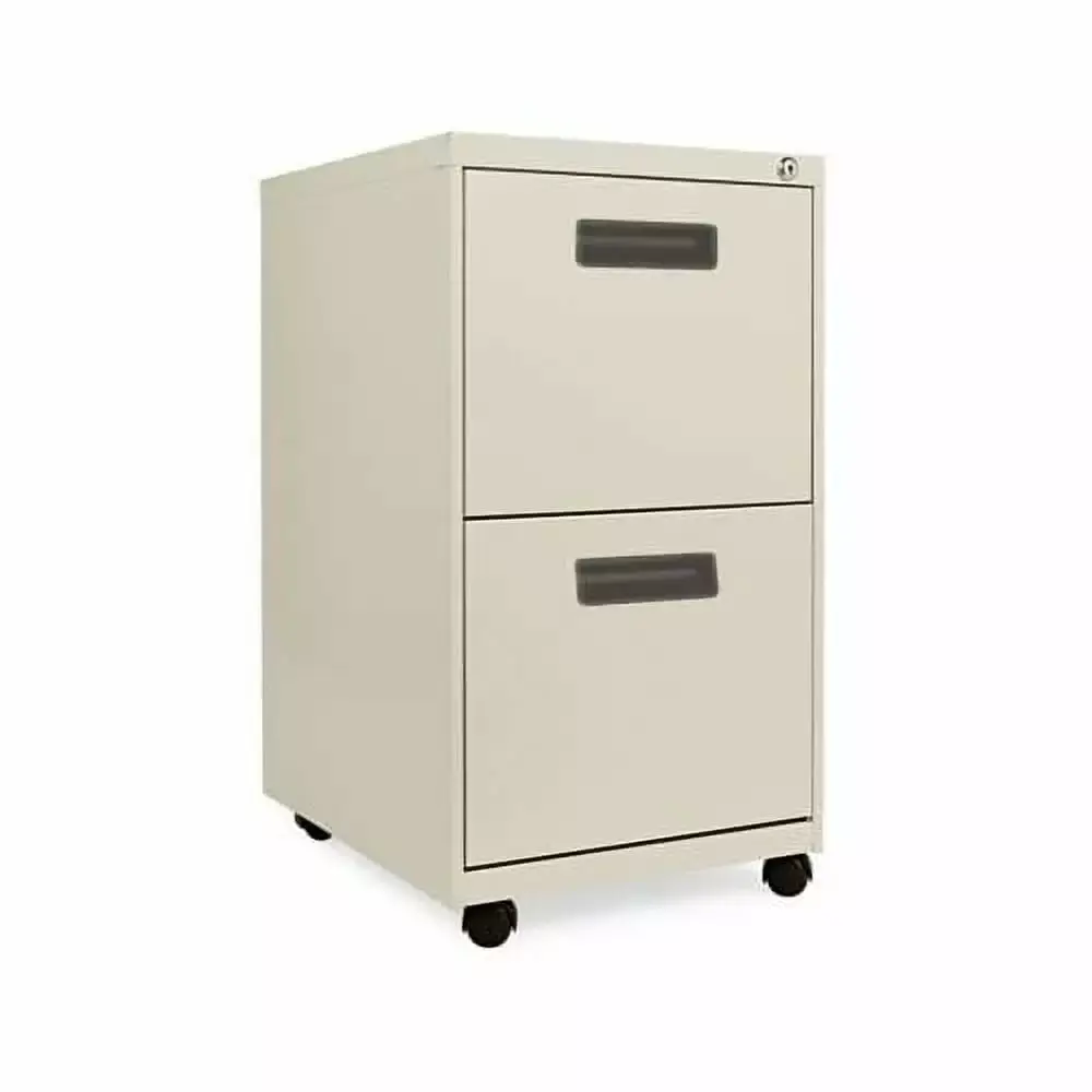 Two-Drawer Metal Pedestal File High File Drawers Putty 14.96W x 19.29D x 27.75H Alera