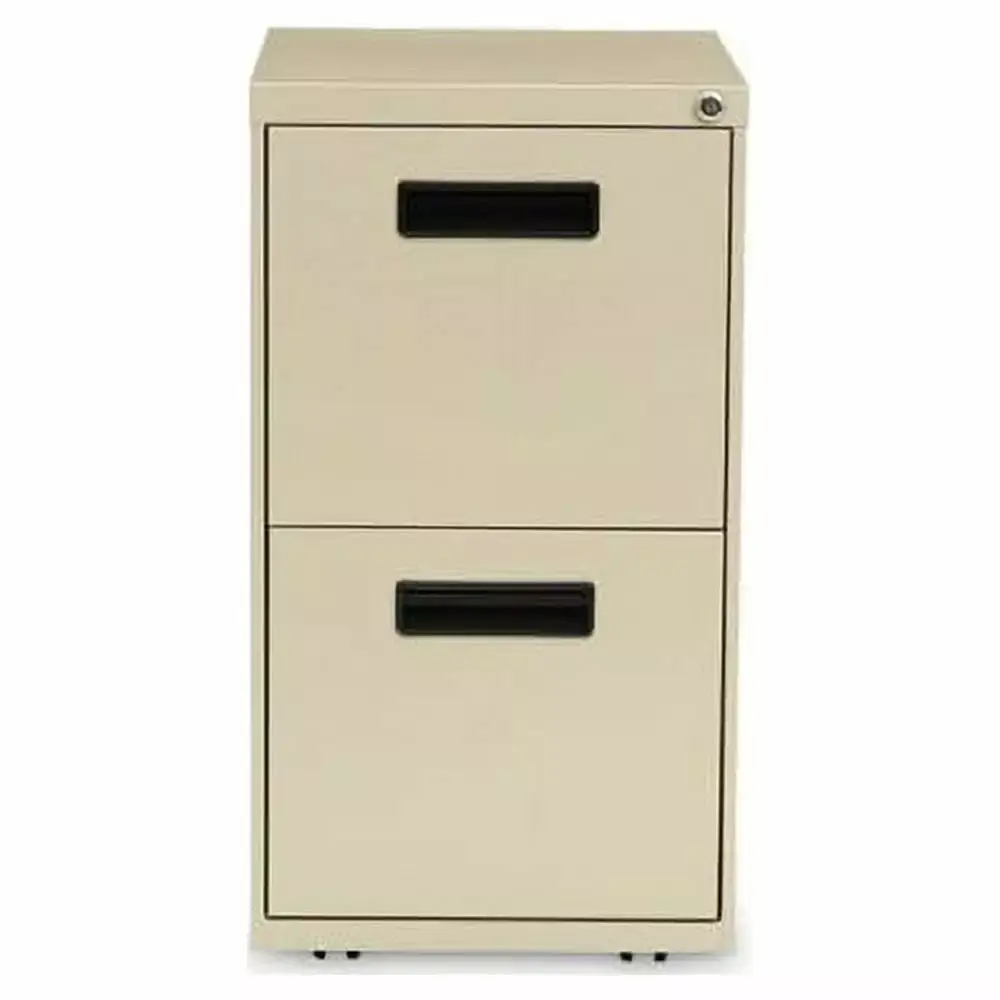 Two-Drawer Metal Pedestal File High File Drawers Putty 14.96W x 19.29D x 27.75H Alera