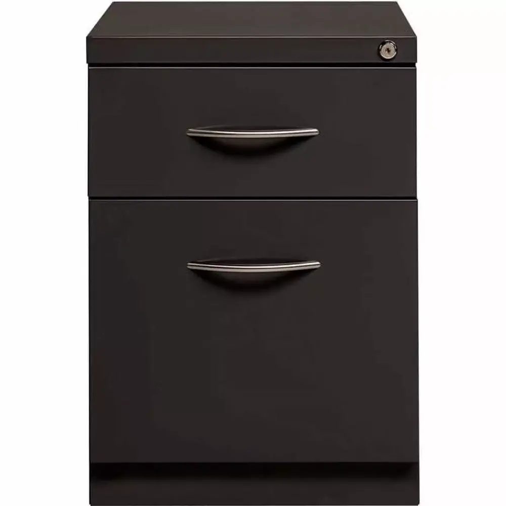 21.75 Inch Interion 2 Drawer Box & File Pedestal Charcoal Office Storage KD Cajonera