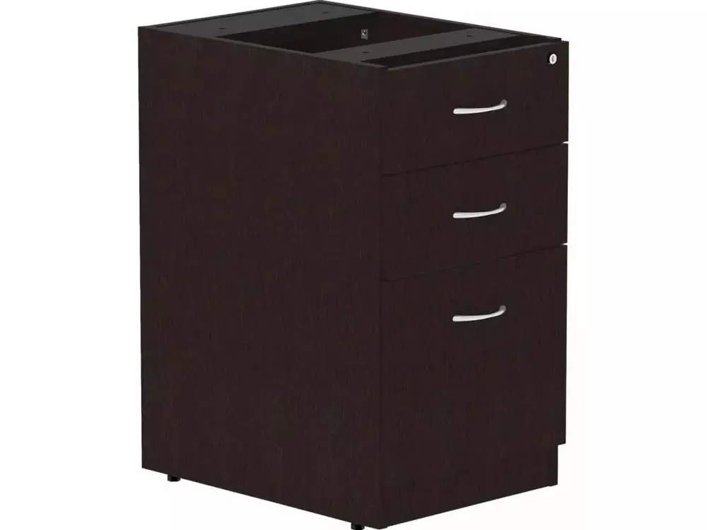 Lorell Essentials Espresso Laminate Pedestal 1 Each Office Storage