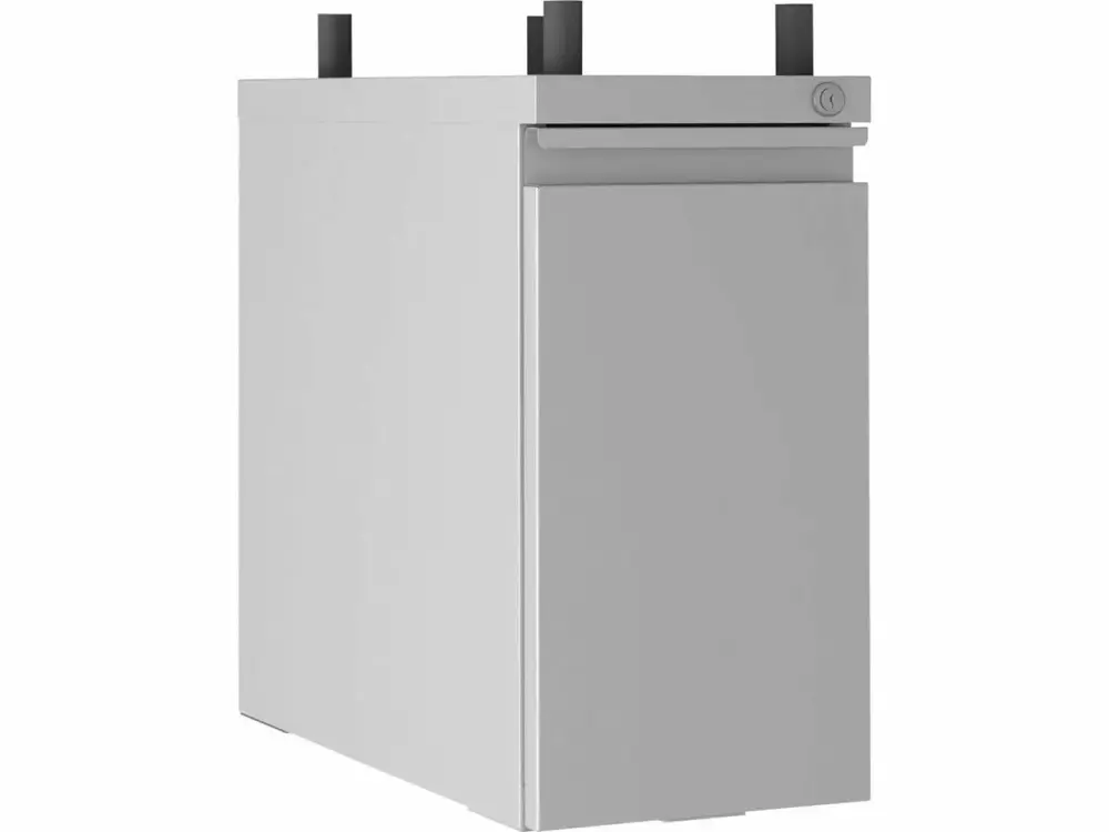 Lorell Slim Hanging Pedestal 1 Each Silver Office Organization