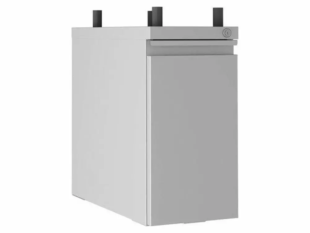 Lorell Slim Hanging Pedestal 1 Each Silver Office Organization