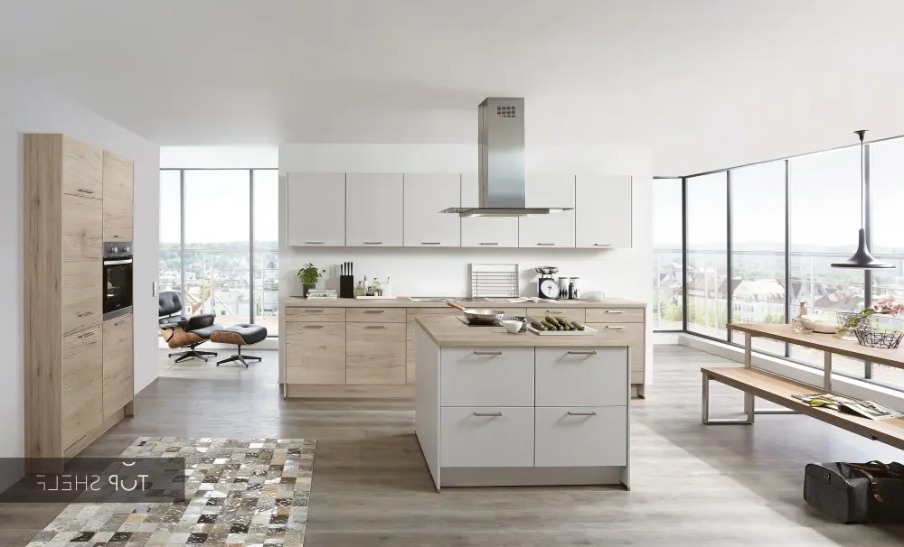 nobilia kitchen kitchen island Fashion 171 lacquer silk grey dull 360+120+180cm configurable -