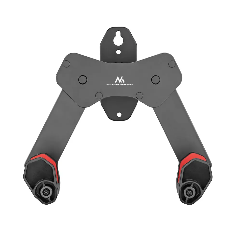 Maclean MC-457 Bicycle Wall Secure Wall Bicycle Rack 2 Hooks Horizontal Bicycle Wall Mount Bicycle Holder Max. Load 25kg, ...