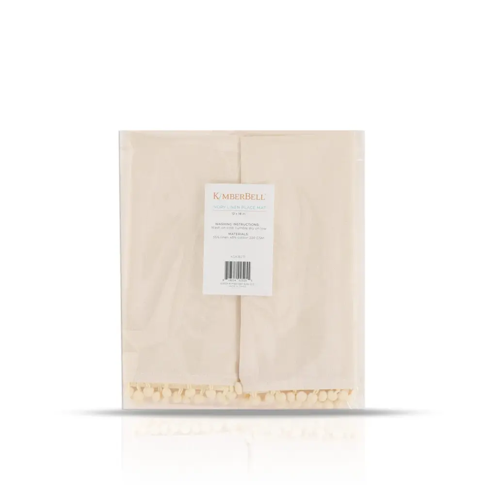 Kimberbell Ivory Linen Placemat Install Mat KDKB271 from Turkey