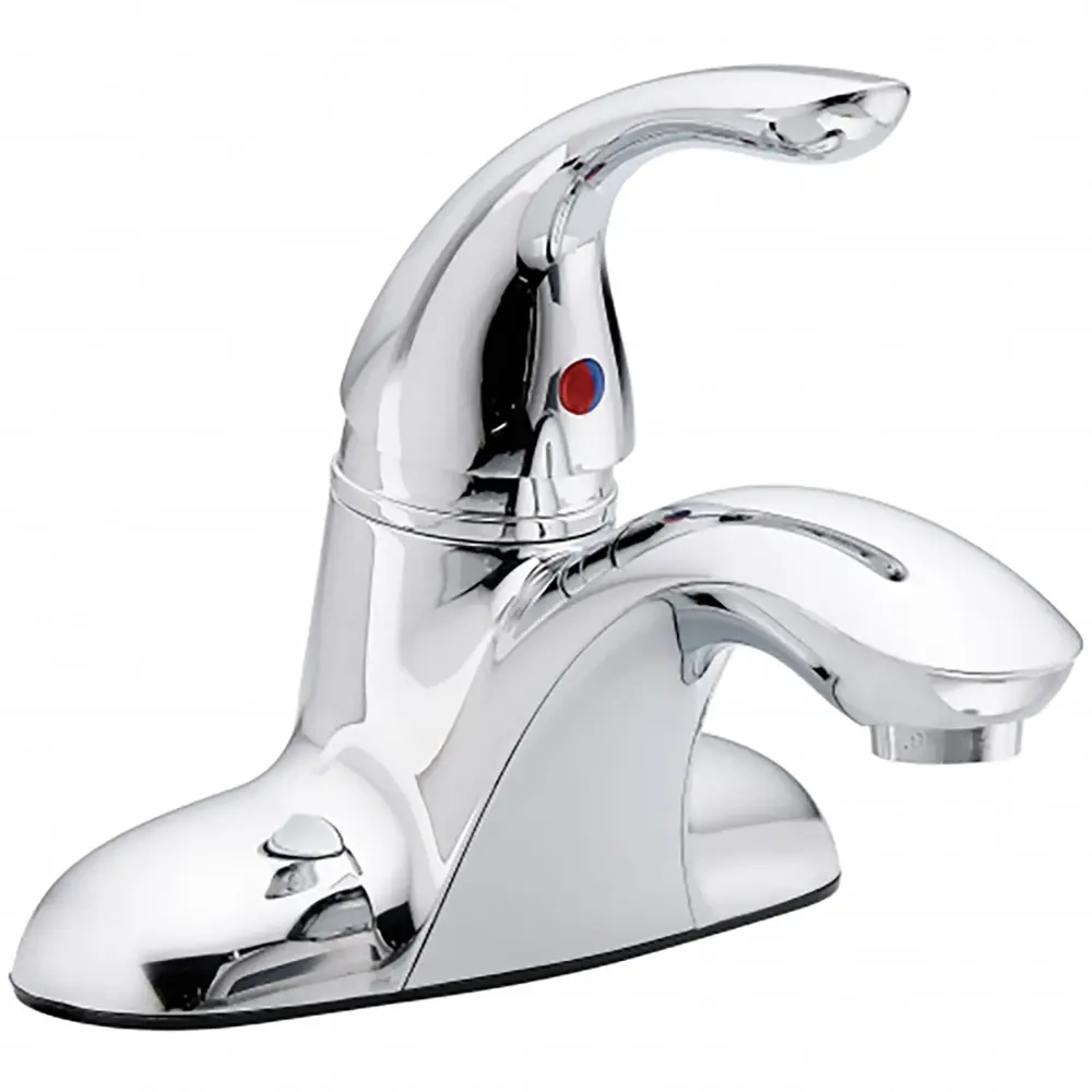 Cosmos Single Lever 4" C/C Lavatory Faucet w/Pop-Up, Shiny metal